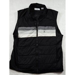 Mens Original Penguin  Puffer Sports  Vest Black Gray XXL